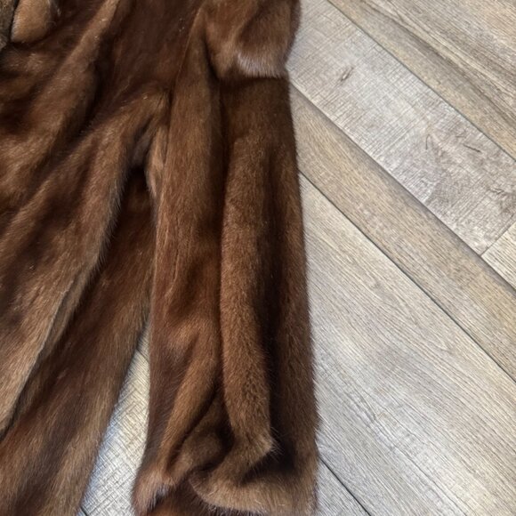 1970s Christa Furs Genuine Mink Coat Stroller - Retro Mob Wife Chic - Picture 5 of 12